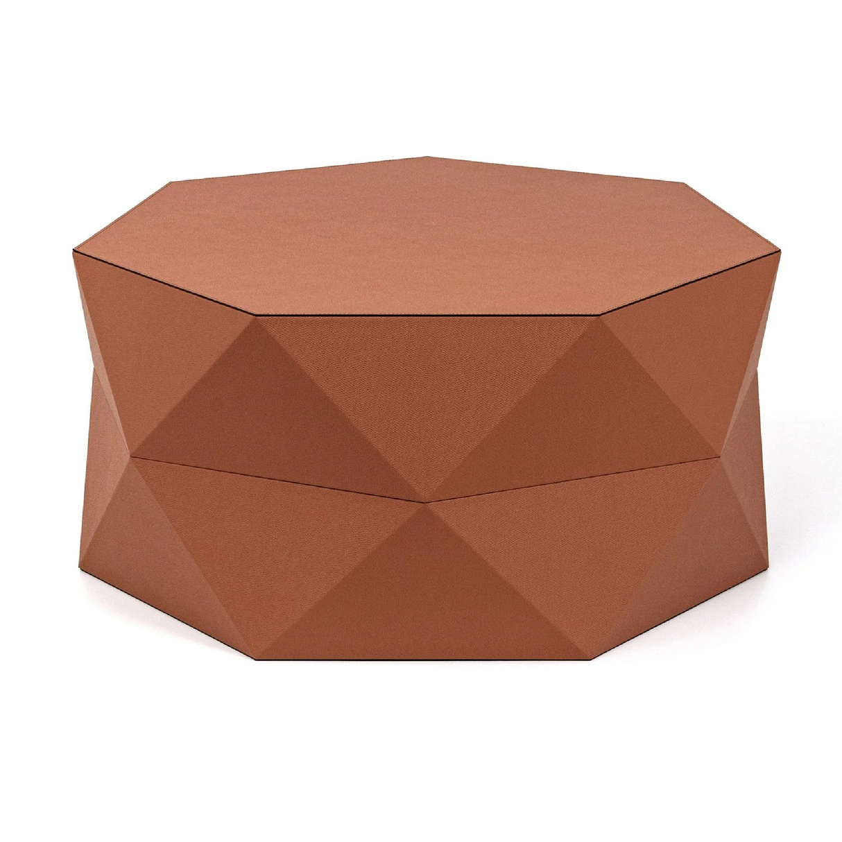 Leather Faceted Coffee Table | Pinetti Euclide | OROA.com