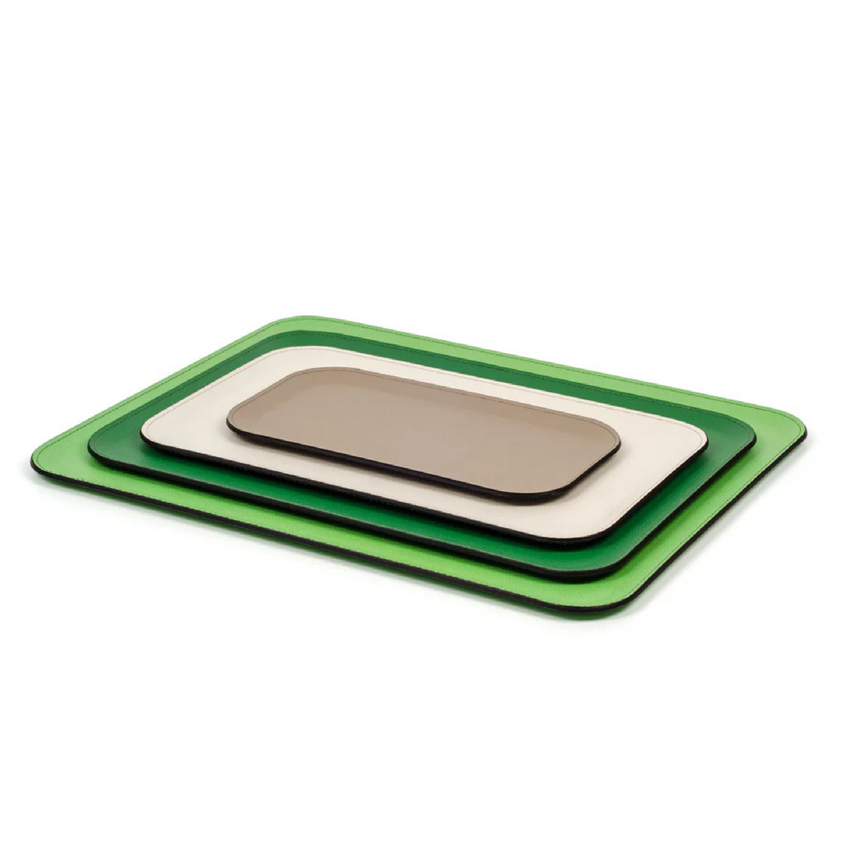 Rectangular Calf Leather Tray | Pinetti Victor | OROA.com