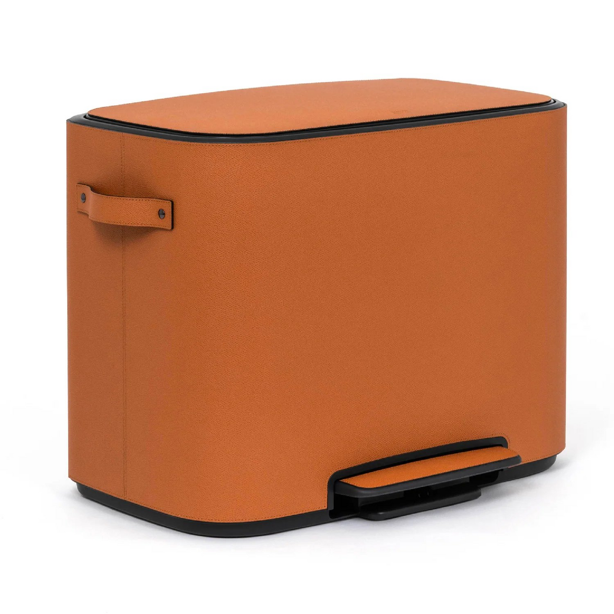 Leather Covered Pedal Bin | Pinetti Big | Italianfuniture.com