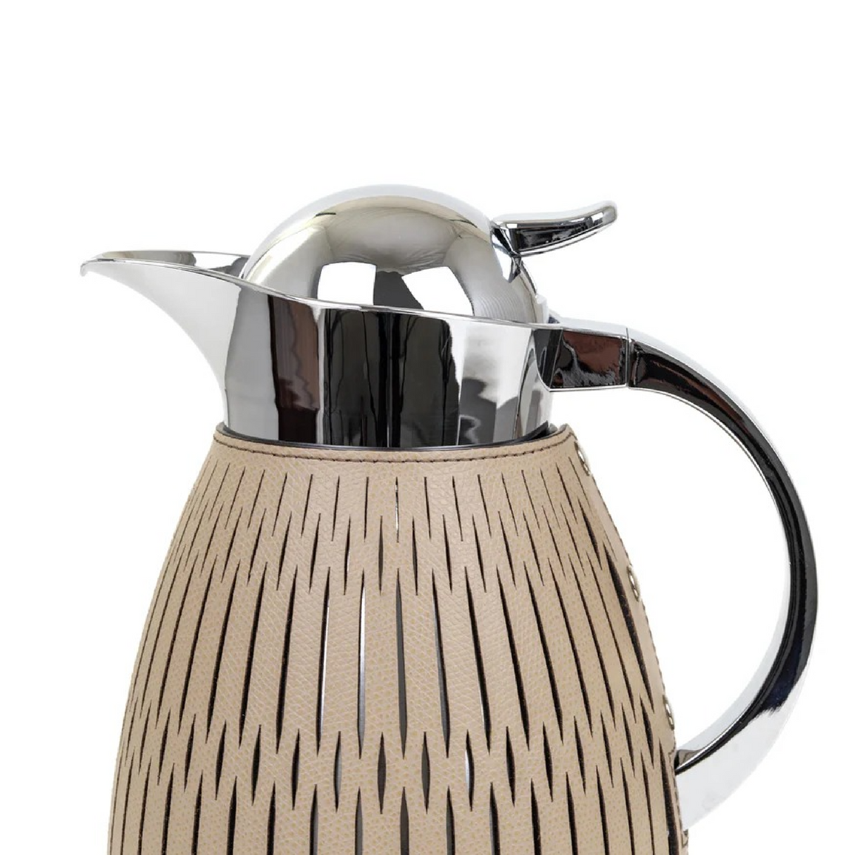 Leather Covered Steel Thermal Carafe | Pinetti Rose | OROA.com