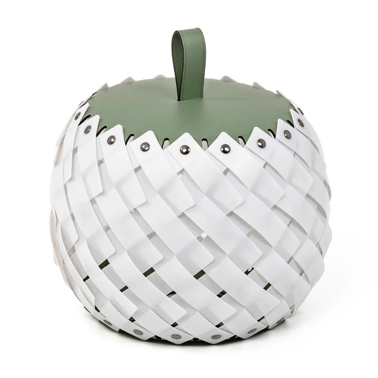 Woven Leather Floor Lantern | Pinetti Almeria | OROA.com