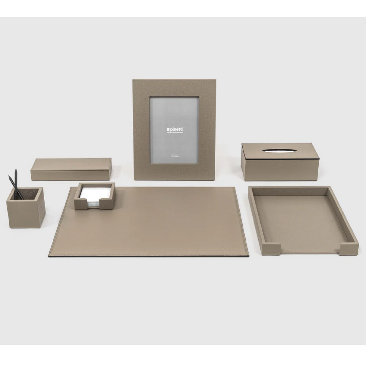 Leather Lidded Pencil Box | Pinetti Larry | OROA.com