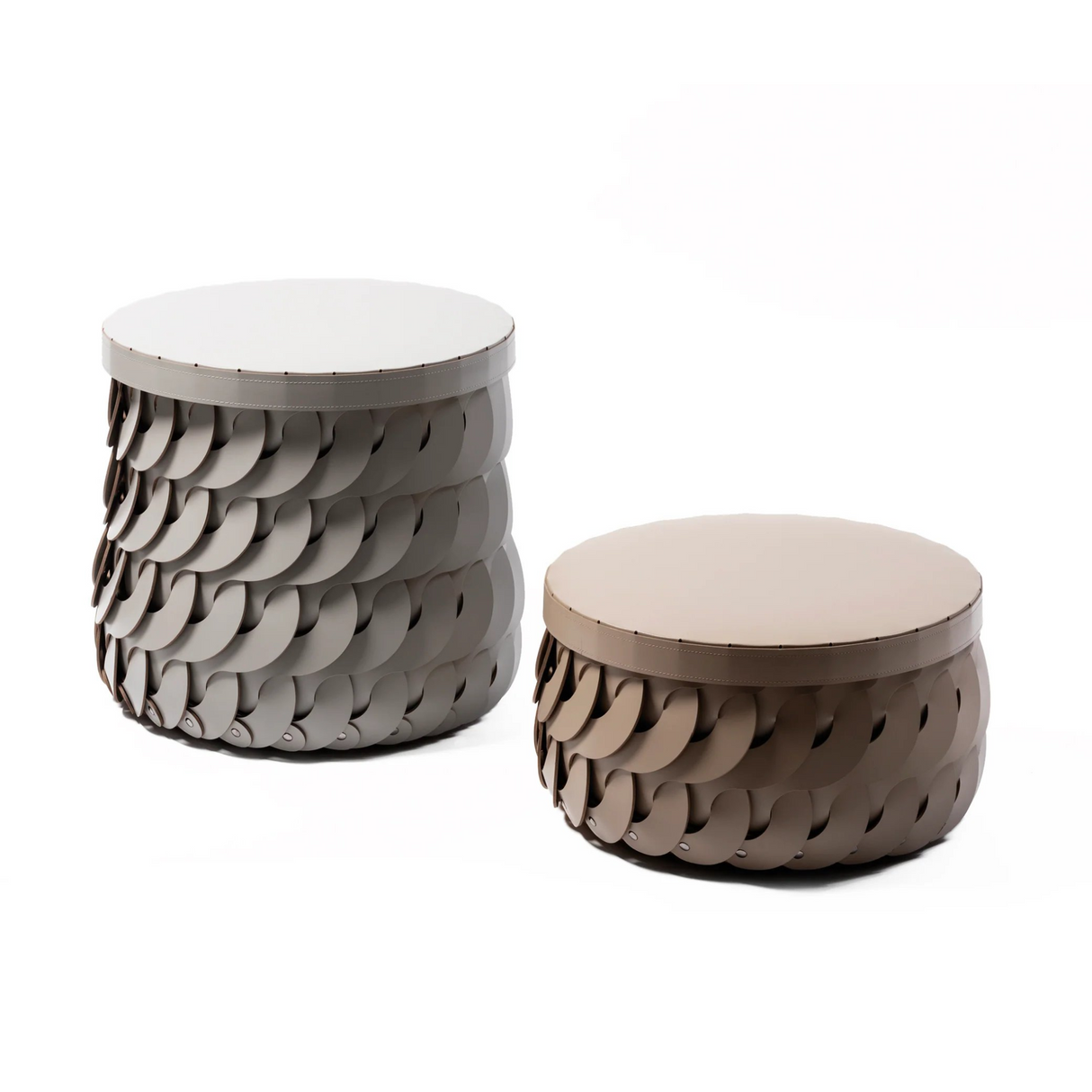 Leather Tall Basket | Pinetti Alicante | OROA.com