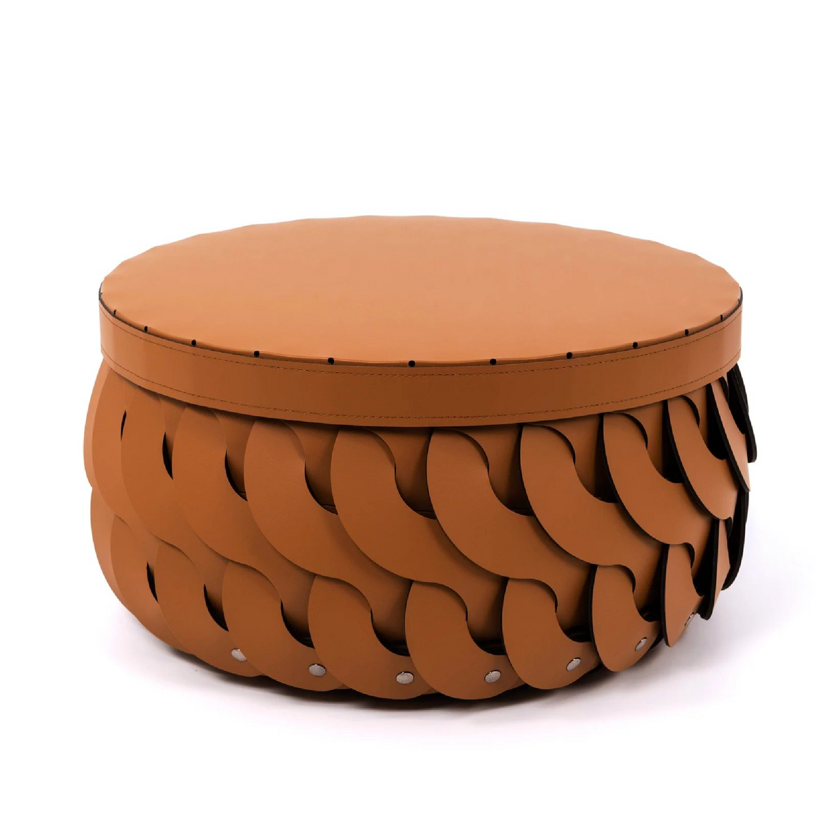 Leather Tall Basket | Pinetti Alicante | OROA.com