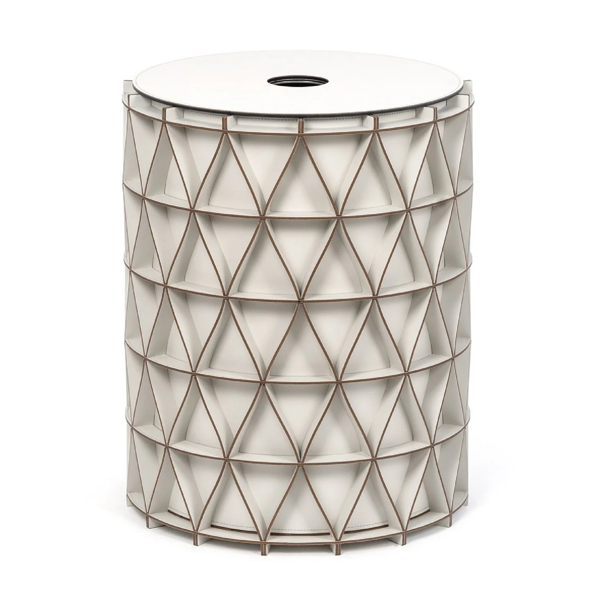 Regenerated-Leather Outdoor Basket | Pinetti Arena | OROA.com