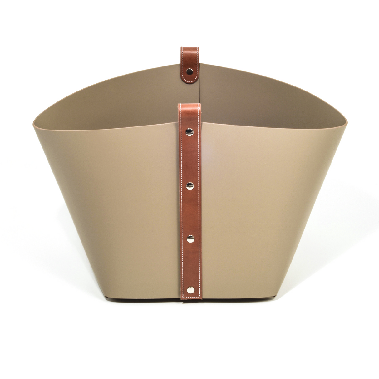 Flared Leather Basket | Pinetti Ovo | OROA.com