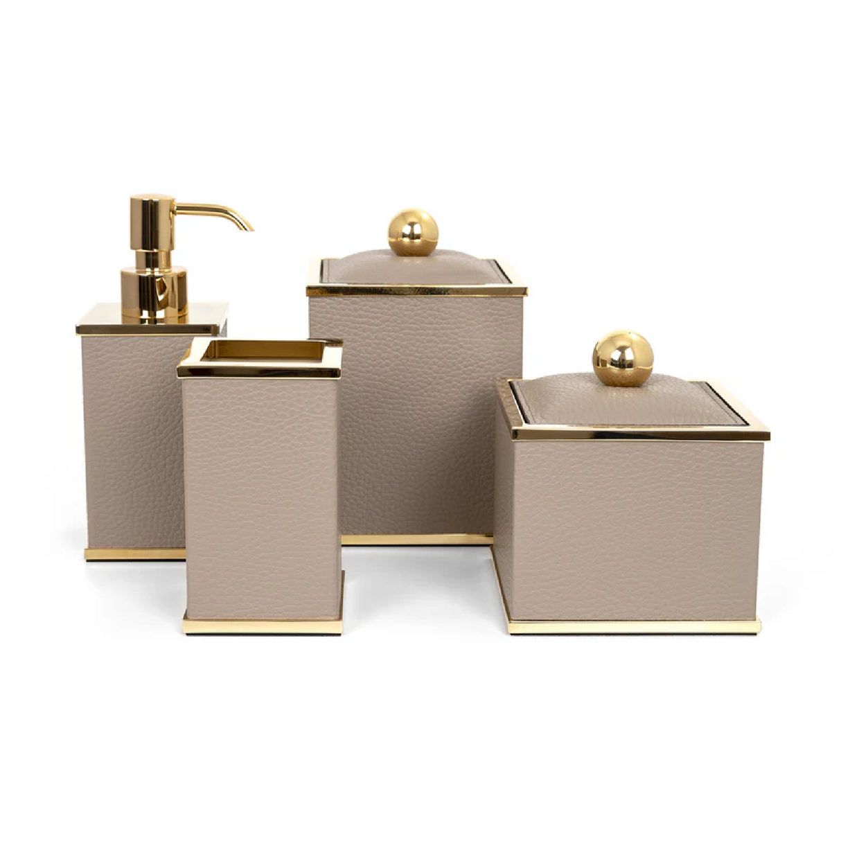 Leather Covered Bathroom Set | Pinetti Olimpia | OROA.com