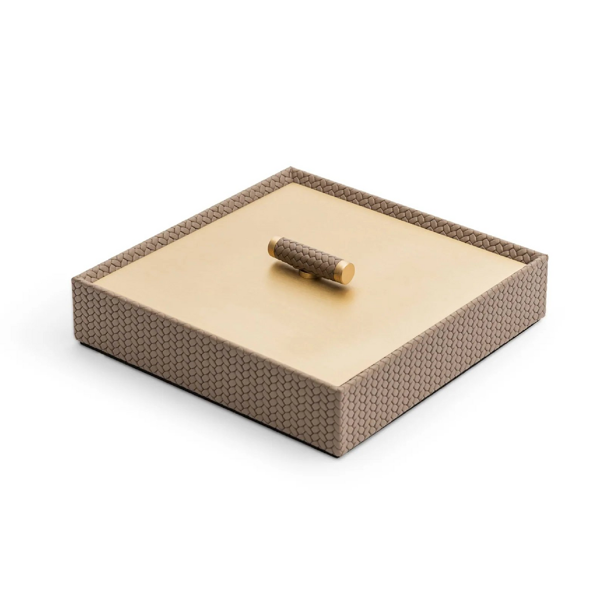 Calfskin Leather Rectangular Box | Pinetti Iside | OROA.com