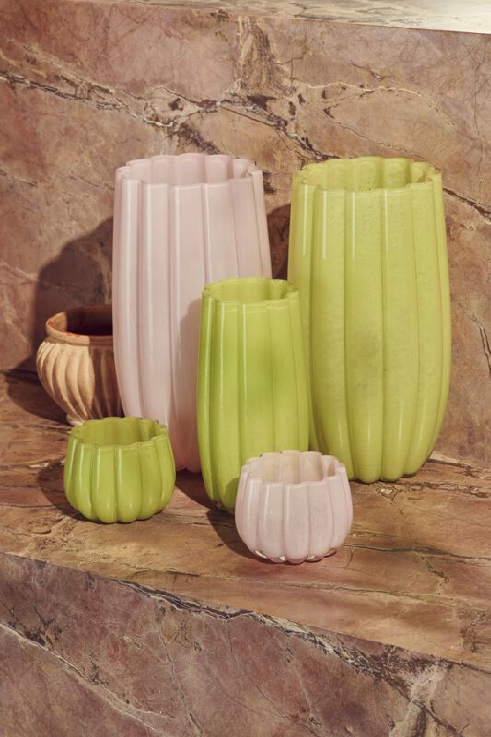 Light Pink Glass Vase | Pols Potten Melon | Oroa.com