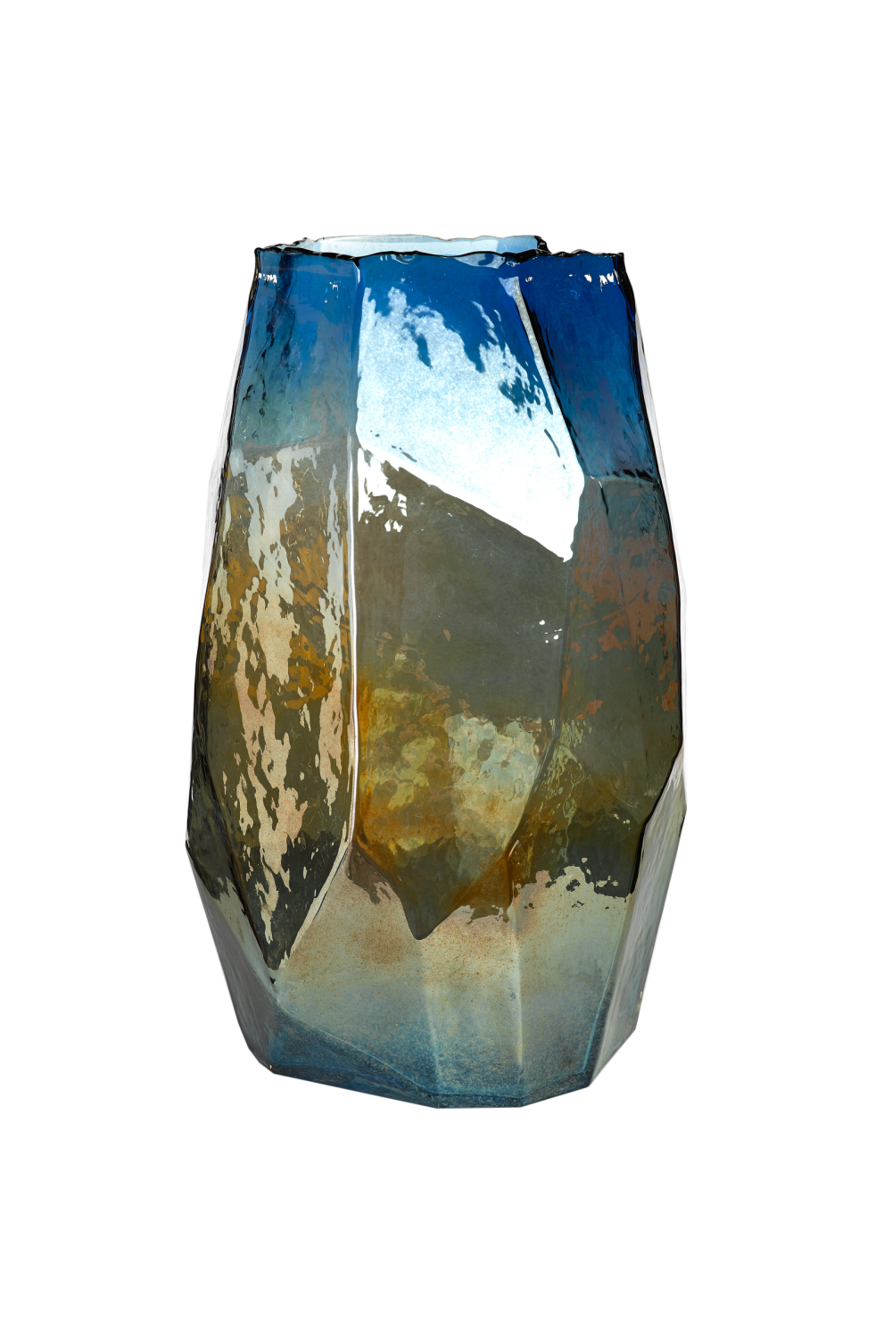 Iridescent Faceted Glass Vase | Pols Potten Graphic Luster | Oroa.com