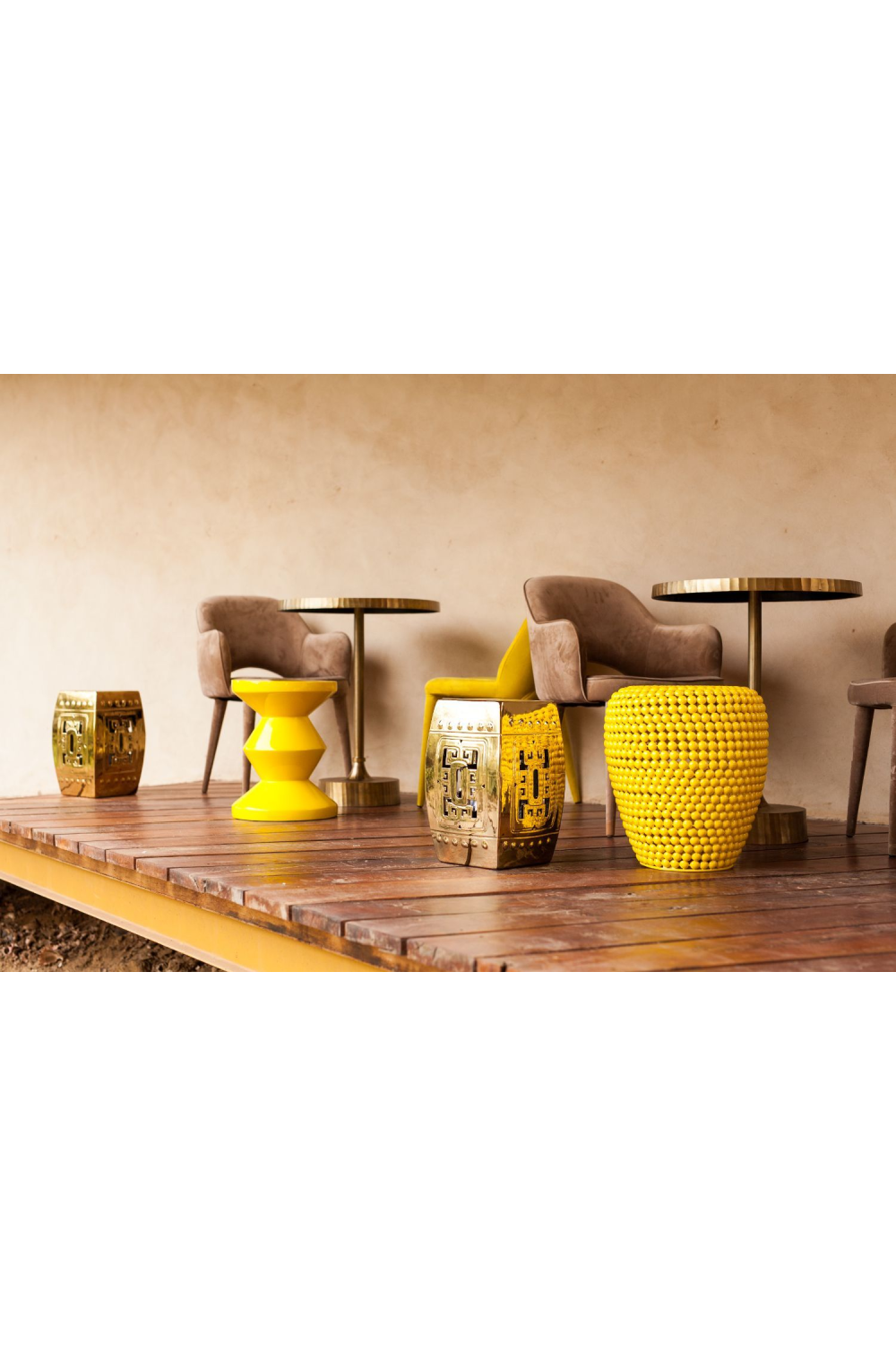 Lacquered Accent Stool | Pols Potten Zig Zag | Oroa.com