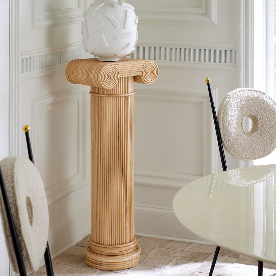 Hand-Coiled Reeds Pedestal | Oroa.com