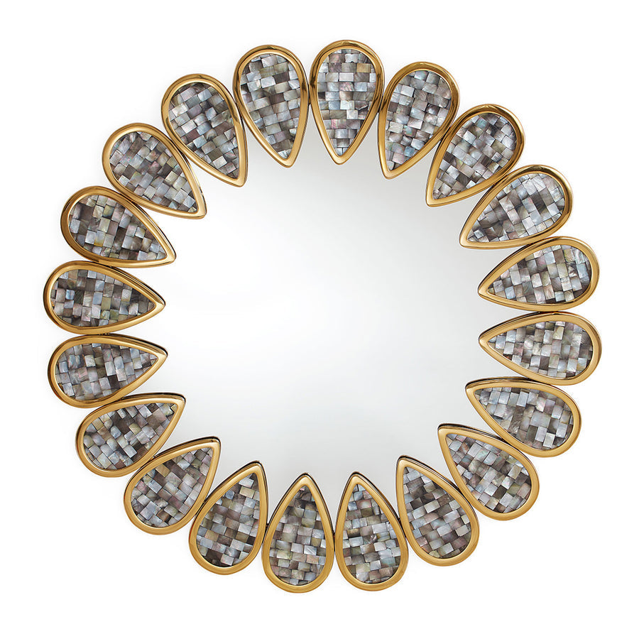 Gray Mother of Pearl Mirror | Jonathan Adler Petal | Oroa.com