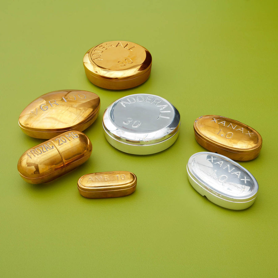 Oval Brass Pill Box | Jonathan Adler Xanax | Oroa.com