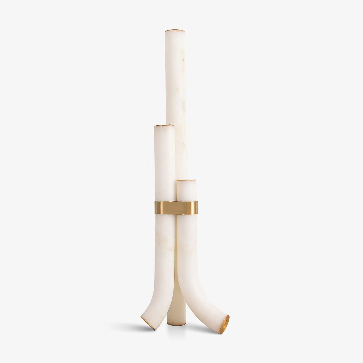 Modern Alabaster Piped Floor Lamp - OROA