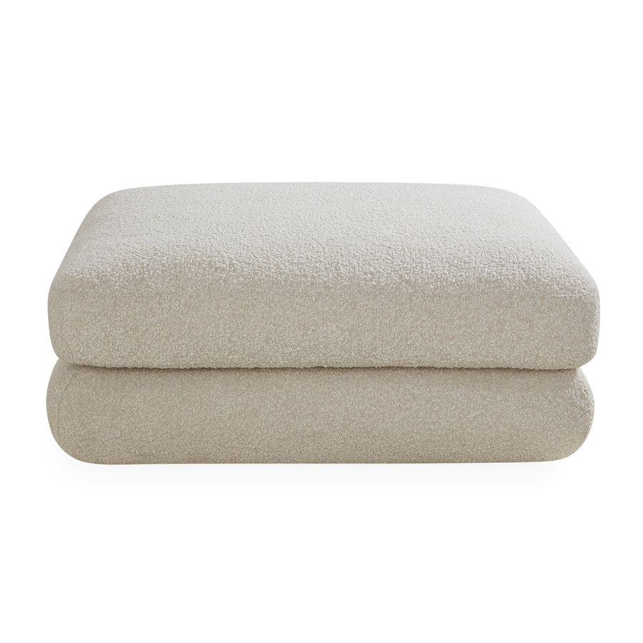 Bouclé Square Ottoman | Jonathan Adler Pompidou | Oroa.com