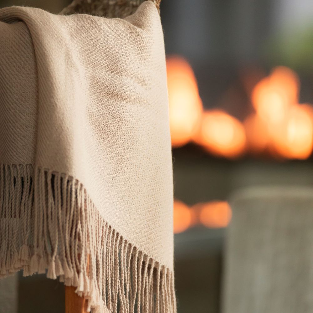 Hand-loomed Undyed 100% Baby Alpaca - Throw Blanket - OROA
