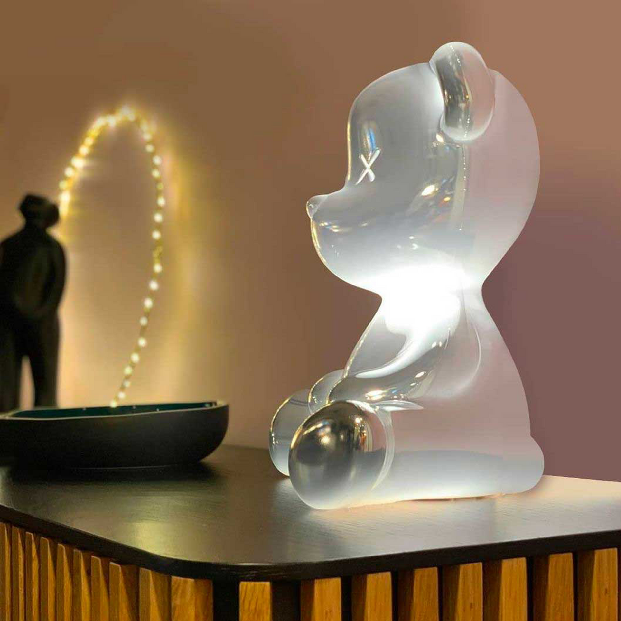 Metallic Modern Table Lamp | Qeeboo Teddy Boy | OROA.com