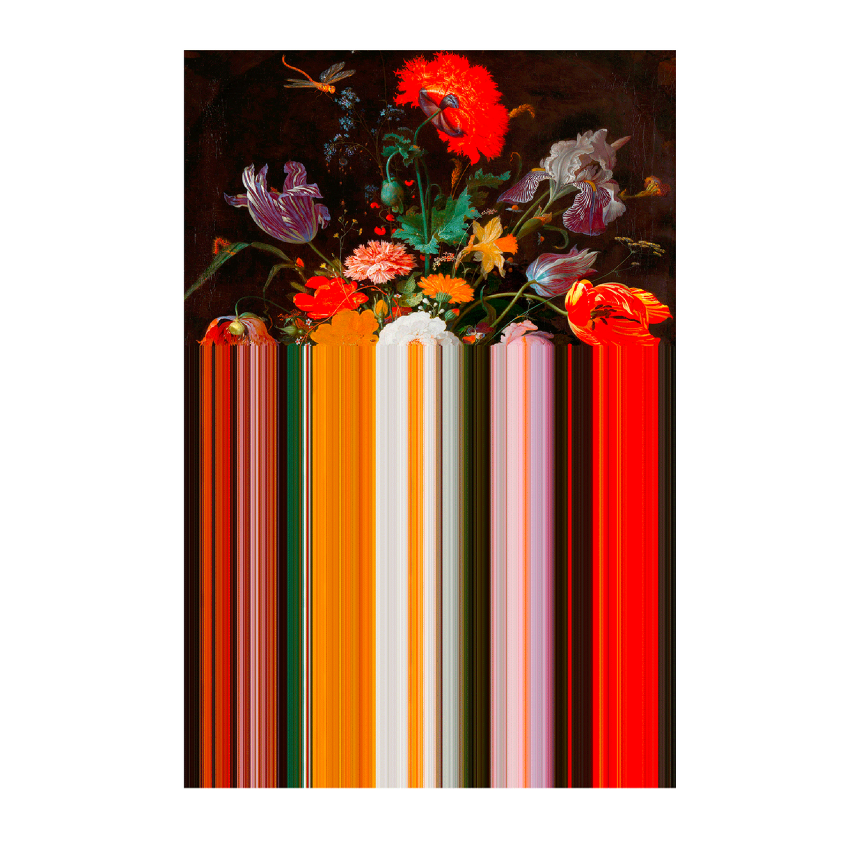 Modern Floral Print Rug 6'6" x 10' | Qeeboo Glitch | OROA.com