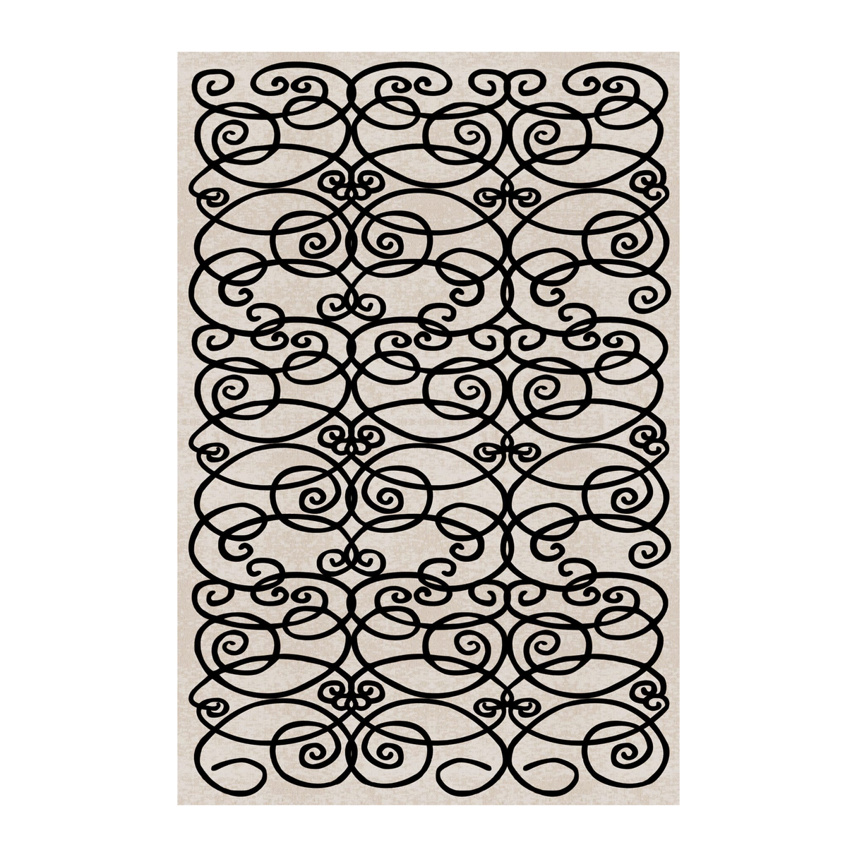 Sprial Pattern Beige Rug 10' x 6'7" | Qeeboo Kris Ruhs | OROA.com