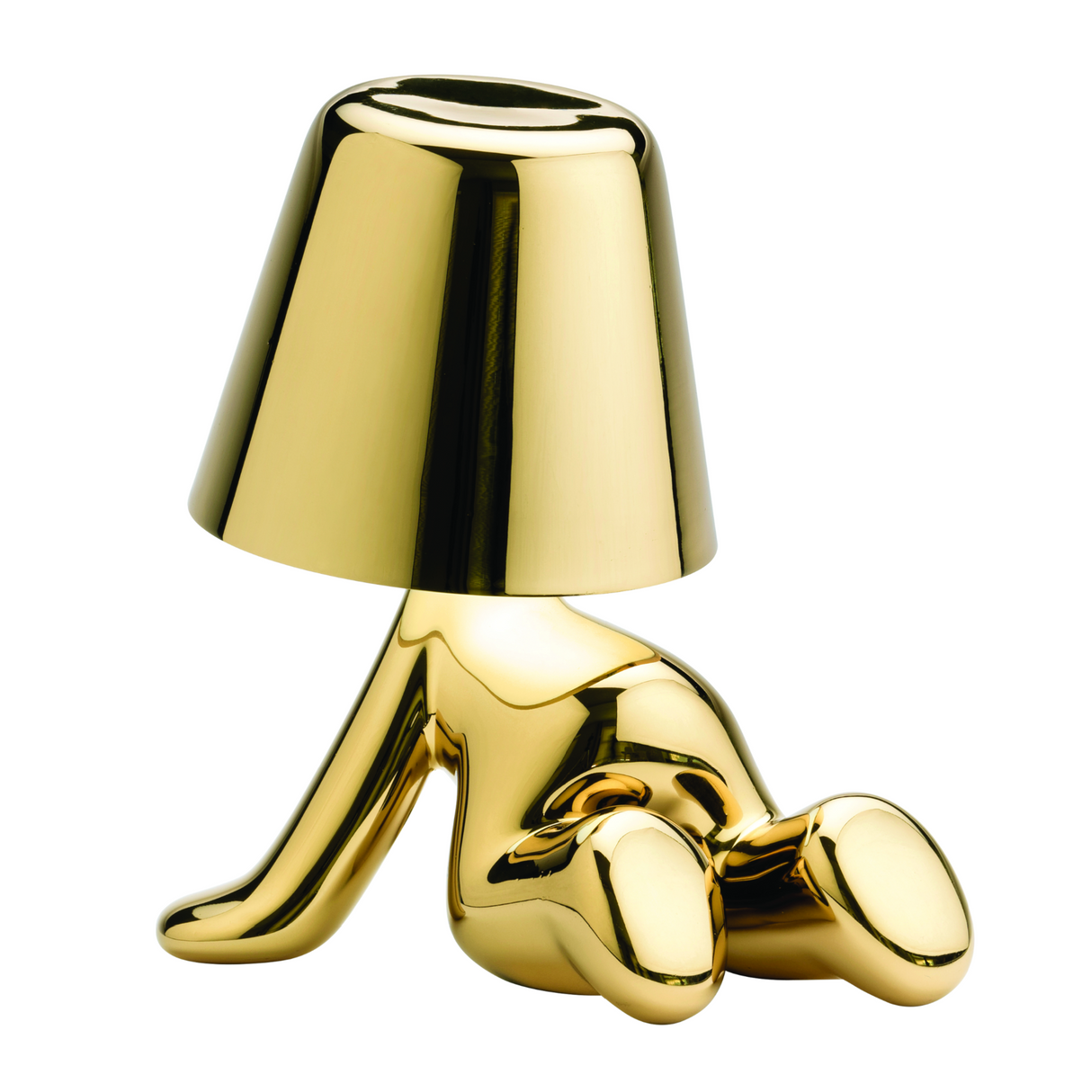 Metallic Child Figurine LED Lamp | Qeeboo Golden Brothers | OROA.com