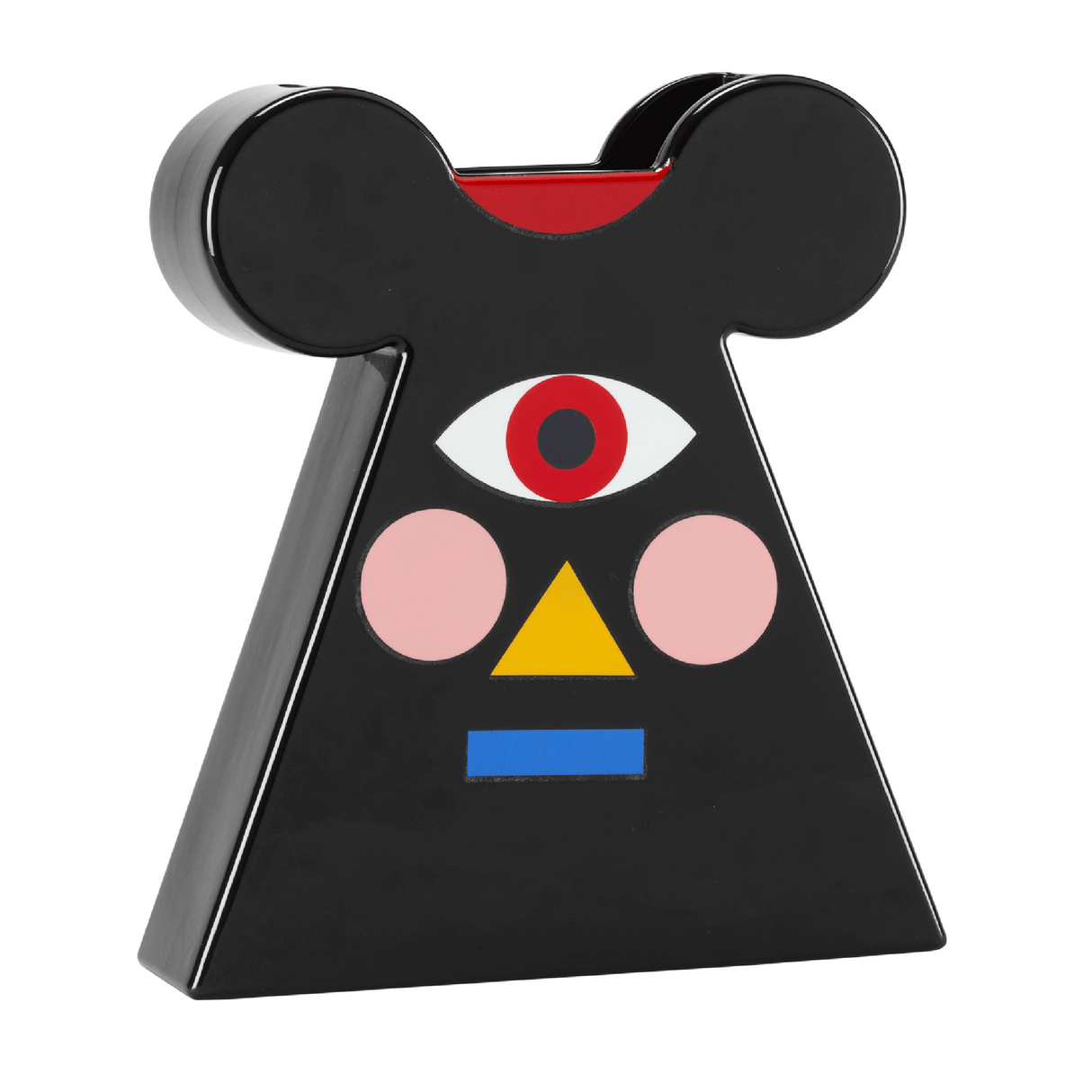 Conical Figurative Ceramic Vase | Qeeboo Oggian Mister Mouse | OROA.com