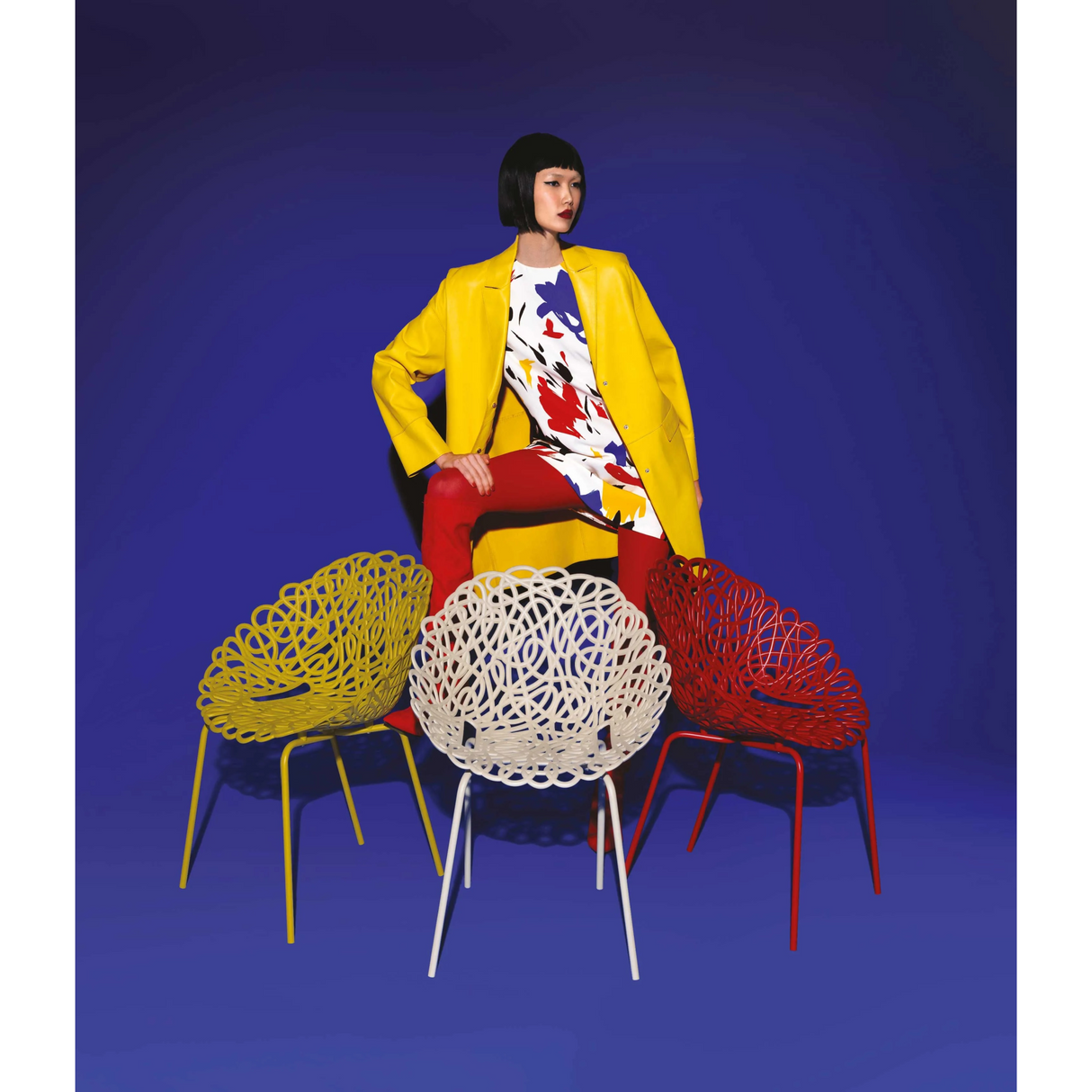 Twisted Indoor/Outdoor Chair Set (2) | Qeeboo Bacana | OROA.com