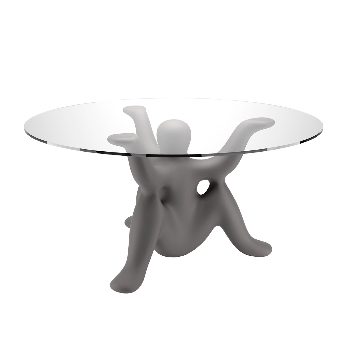 Sculptural Glass-Top Table | Qeeboo Helpyourself | OROA.com