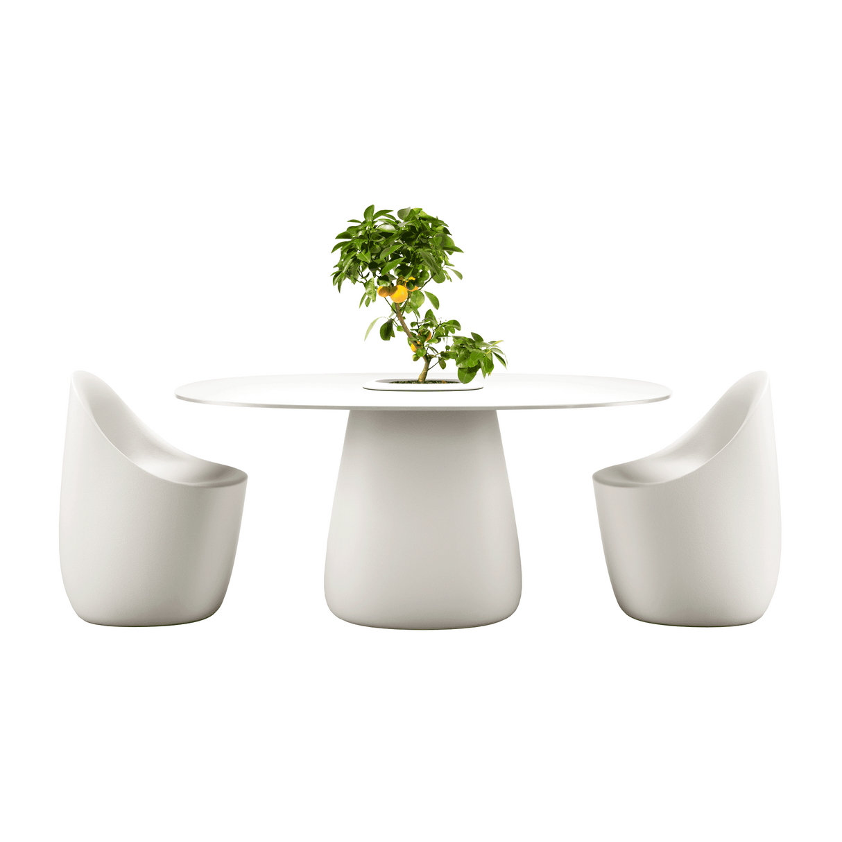 Indoor/Outdoor Bucket Dining Table | Qeeboo Cobble | OROA.com