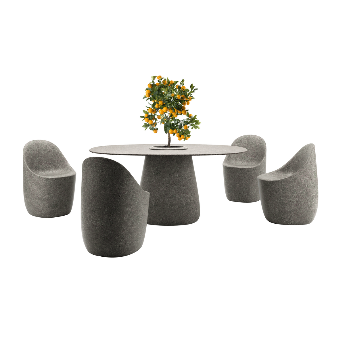 Indoor/Outdoor Bucket Dining Table | Qeeboo Cobble | OROA.com