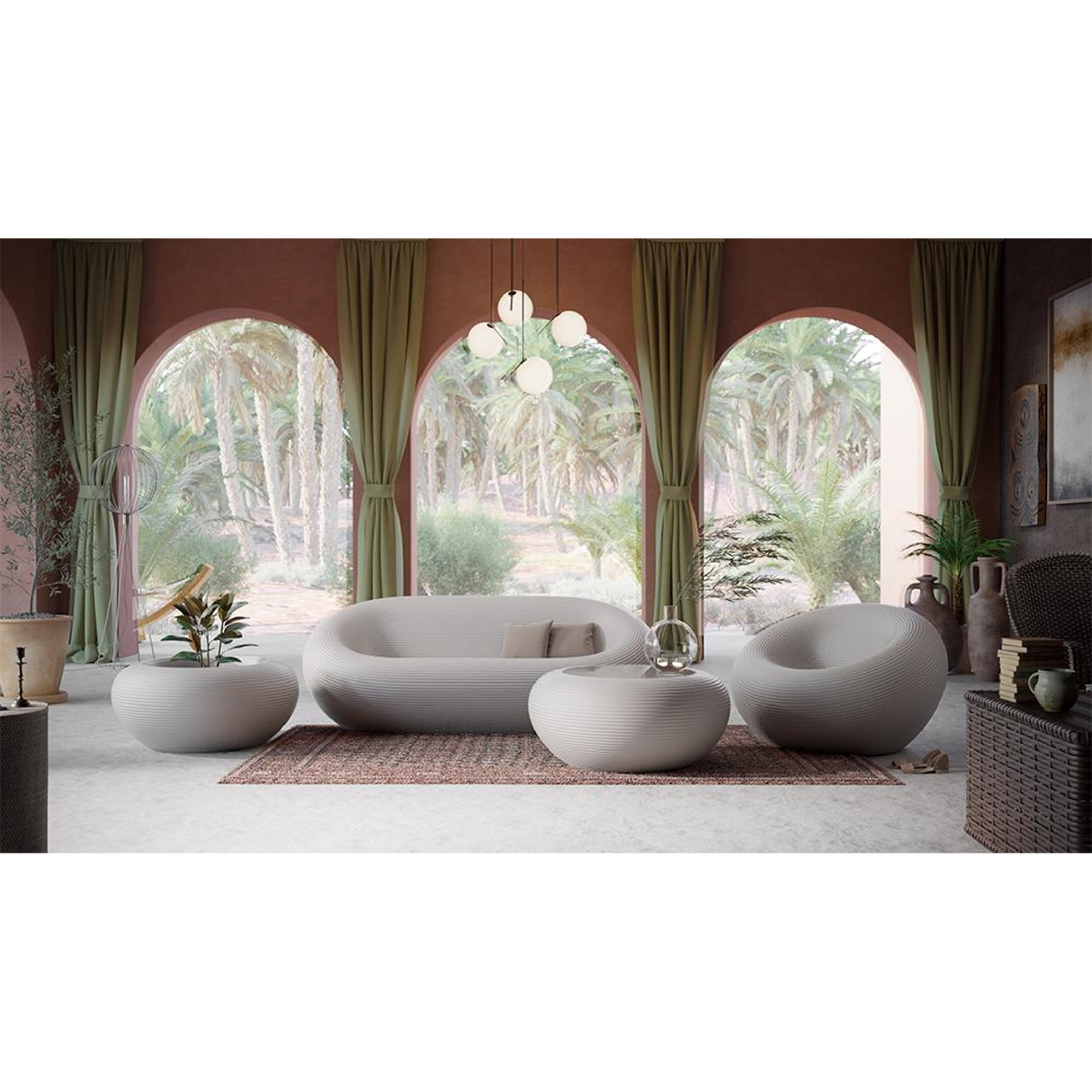 Round Outdoor Lounge Chair | Qeeboo Nami | OROA.com