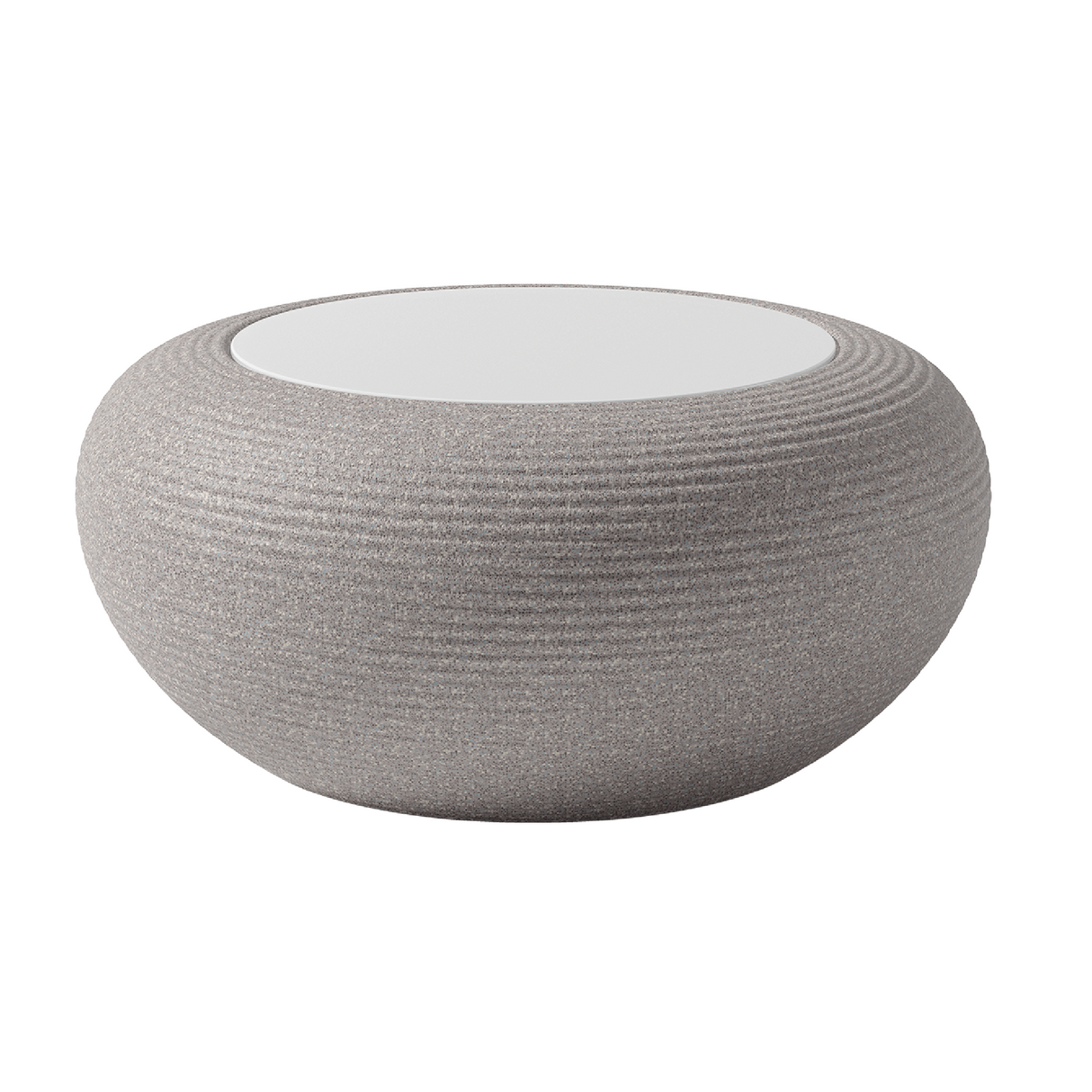 Glass Top Low Round Coffee Table | Qeeboo Nami | OROA.com