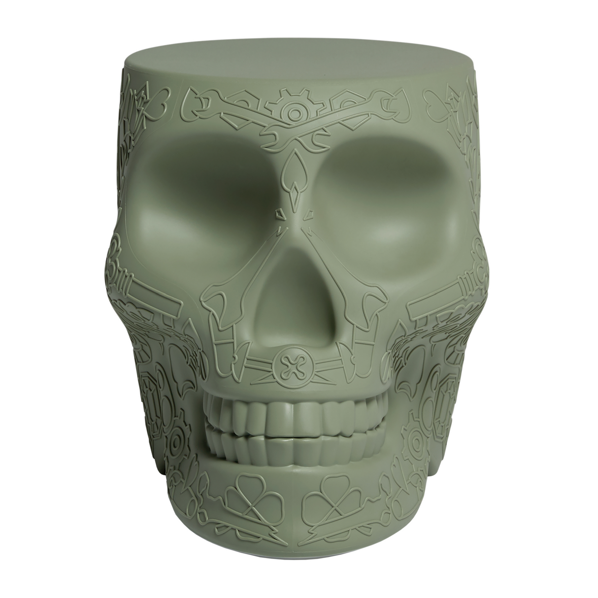 Skull-Shaped Stool Side Table | Qeeboo Mexico | OROA.com