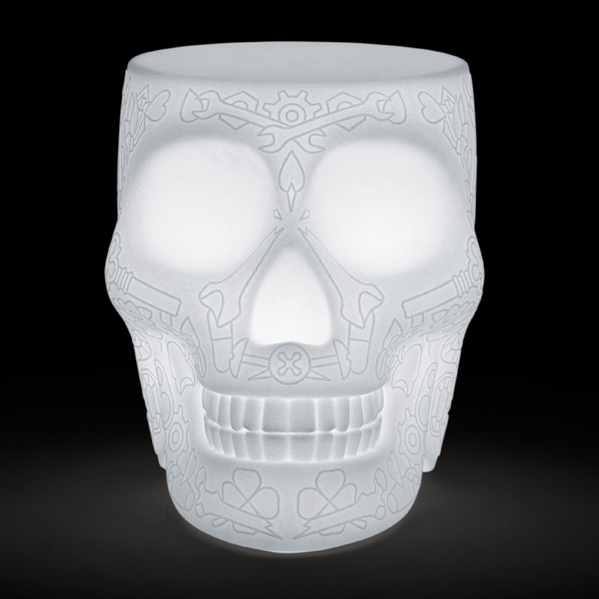 Skull Stool with Rechargeable LED Lamp | Qeeboo Mexico | OROA.com