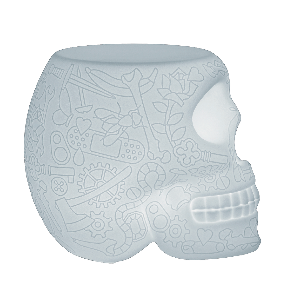 Skull Stool with Rechargeable LED Lamp | Qeeboo Mexico | OROA.com
