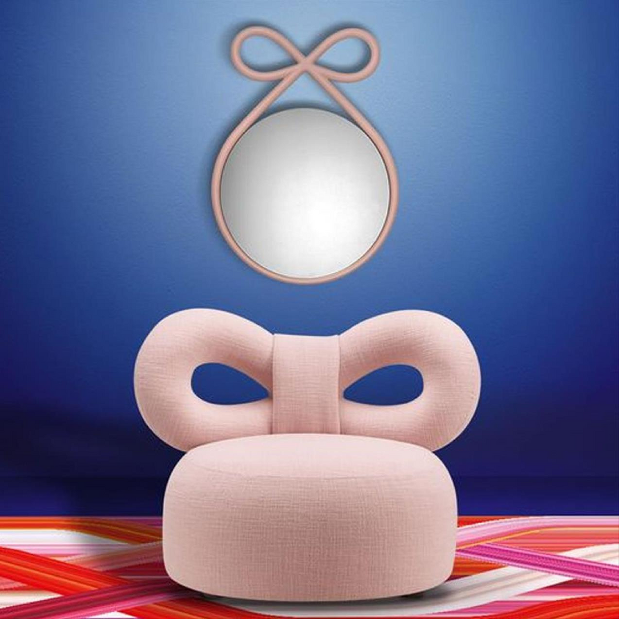 Upholstered Bow Lounge Chair | Qeeboo Ribbon | OROA.com