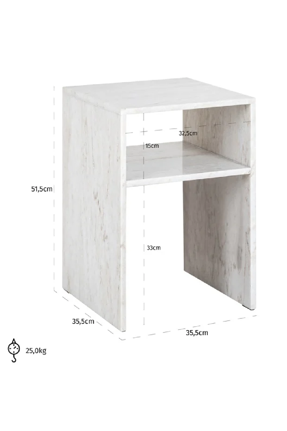 Marble Beige End Table | Richmond Interiors Moran | Oroa.com