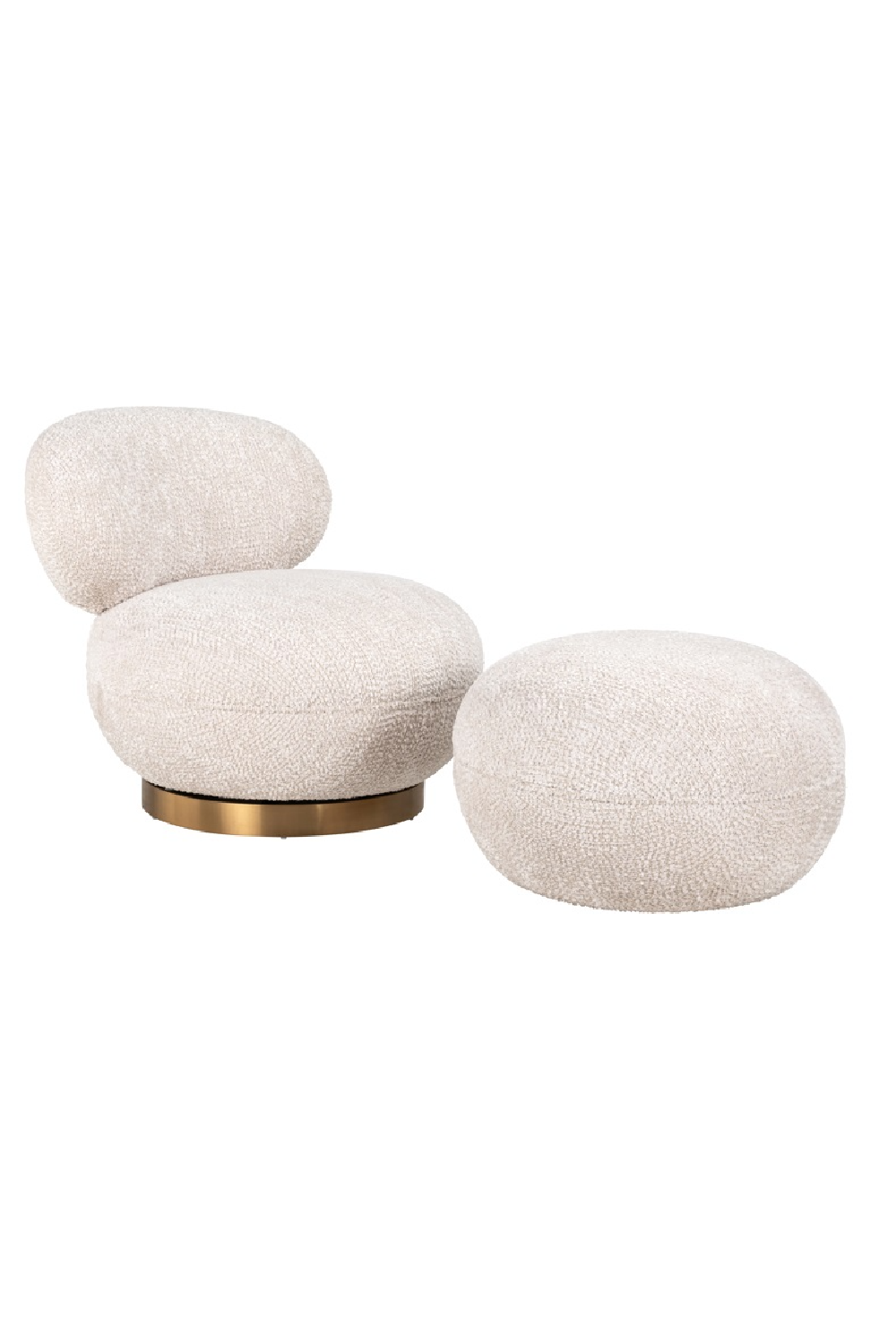 Round Upholstered Pouf | Richmond Interiors Jace | Oroa.com