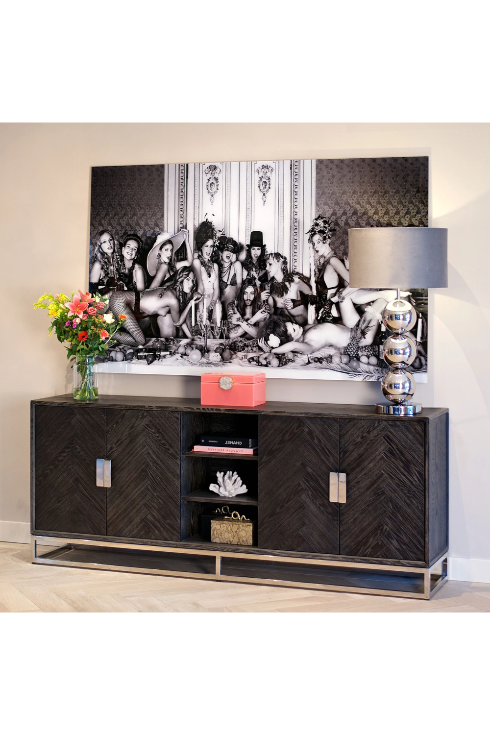 Black Oak Chevron Sideboard | Richmond Interiors Blackbone | Oroa.com