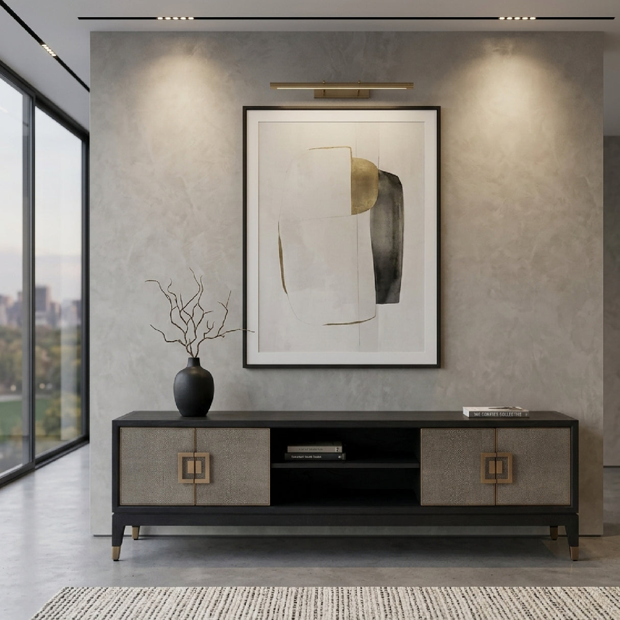 Modern Leather TV Unit | Oroa.com