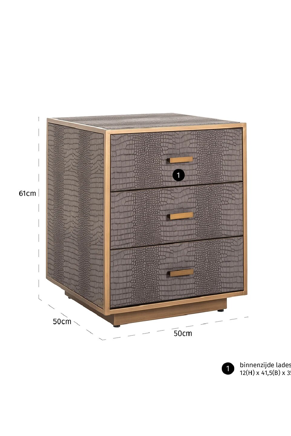 Brown Leather Chest of Drawers | Oroa.com