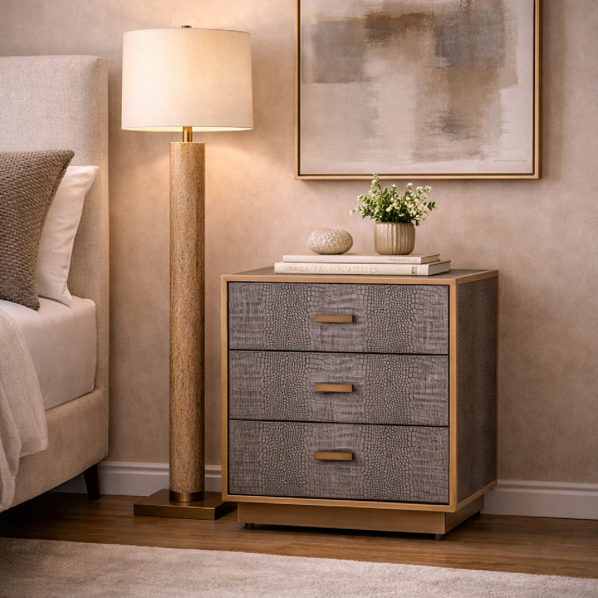 Brown Leather Chest of Drawers | Oroa.com