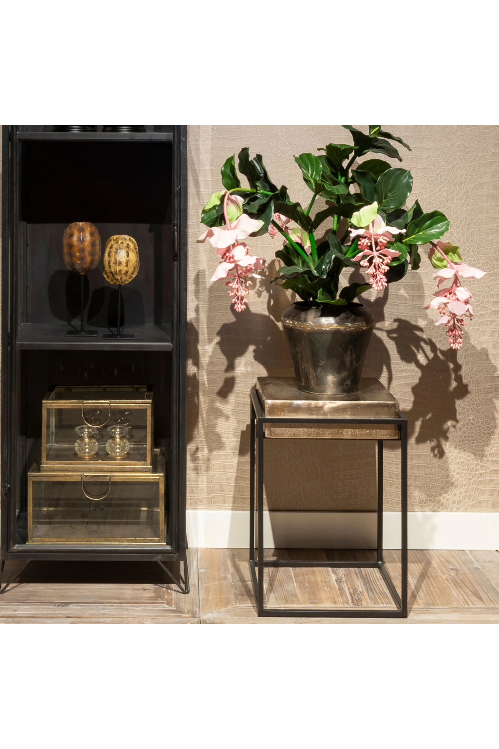 Rustic Aluminum End Table | Oroa.com