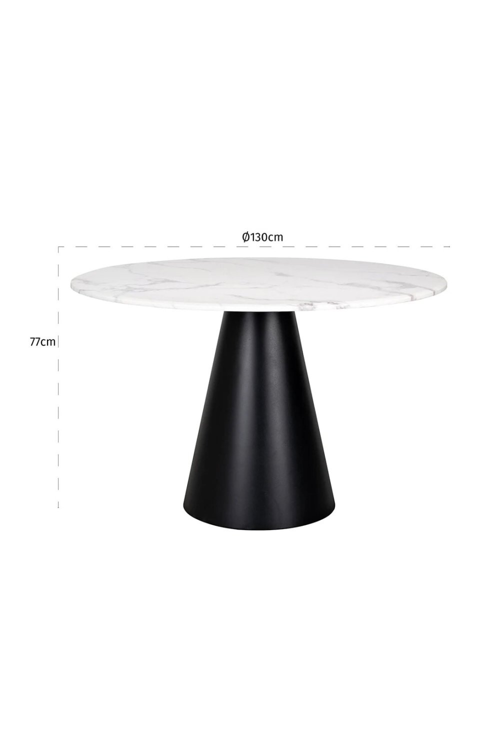 Round White Marble Pedestal Dining Table | Oroa.com
