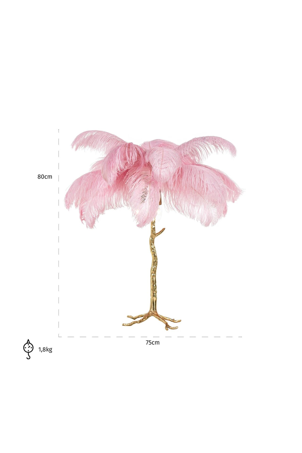 Pink Feather Table Lamp | OROA Upanova | OROA.com