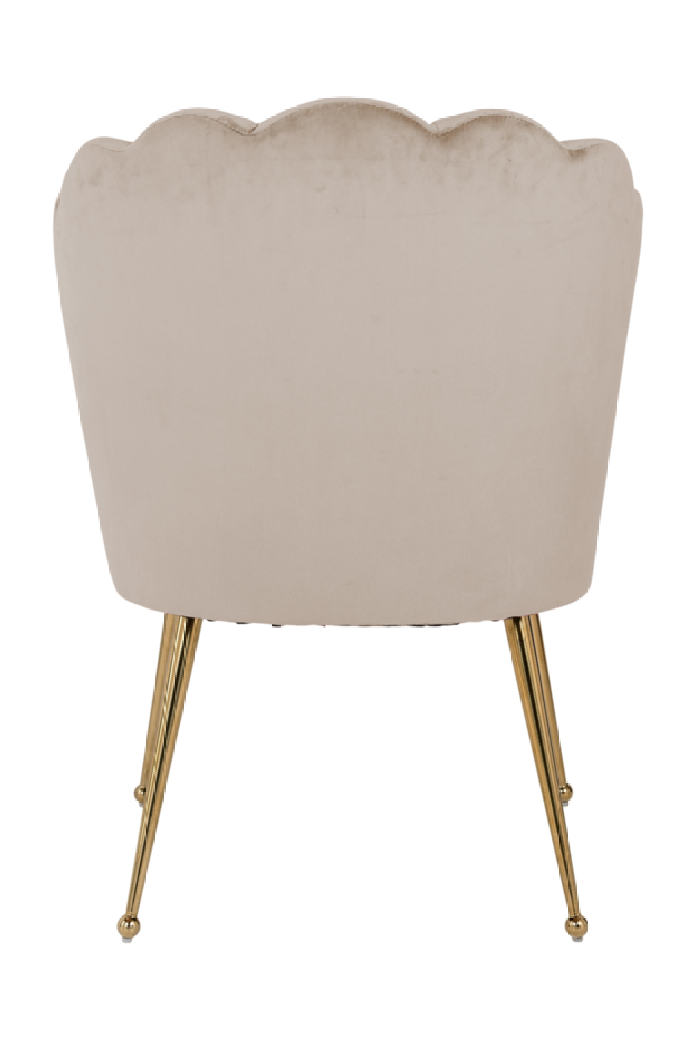 Scalloped Khaki Velvet Chair | Oroa.com