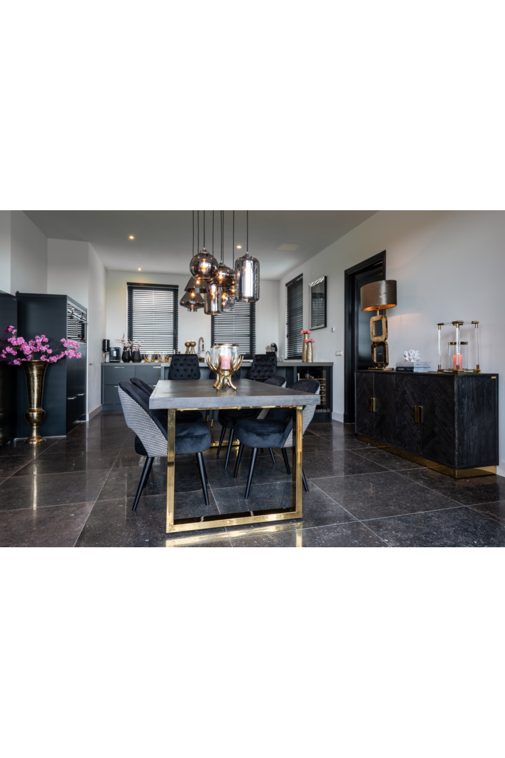 Velvet Gold Accent Bar Stool | Richmond Interiors Imani | Oroa.com