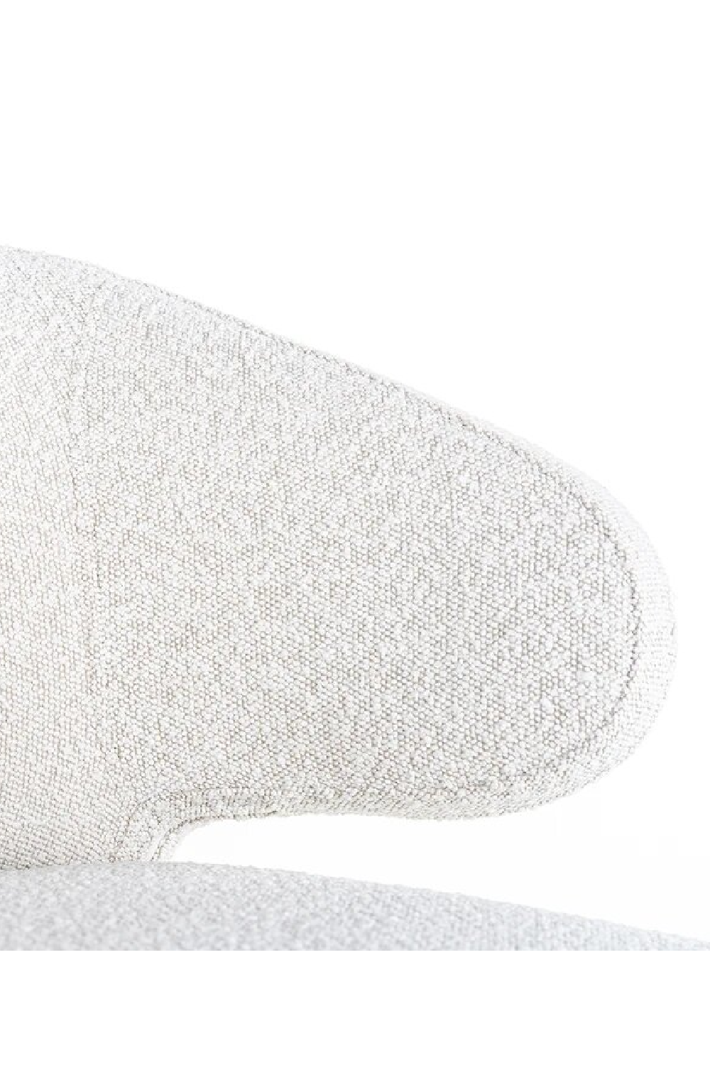 White Bouclé Bar Stool | Oroa.com