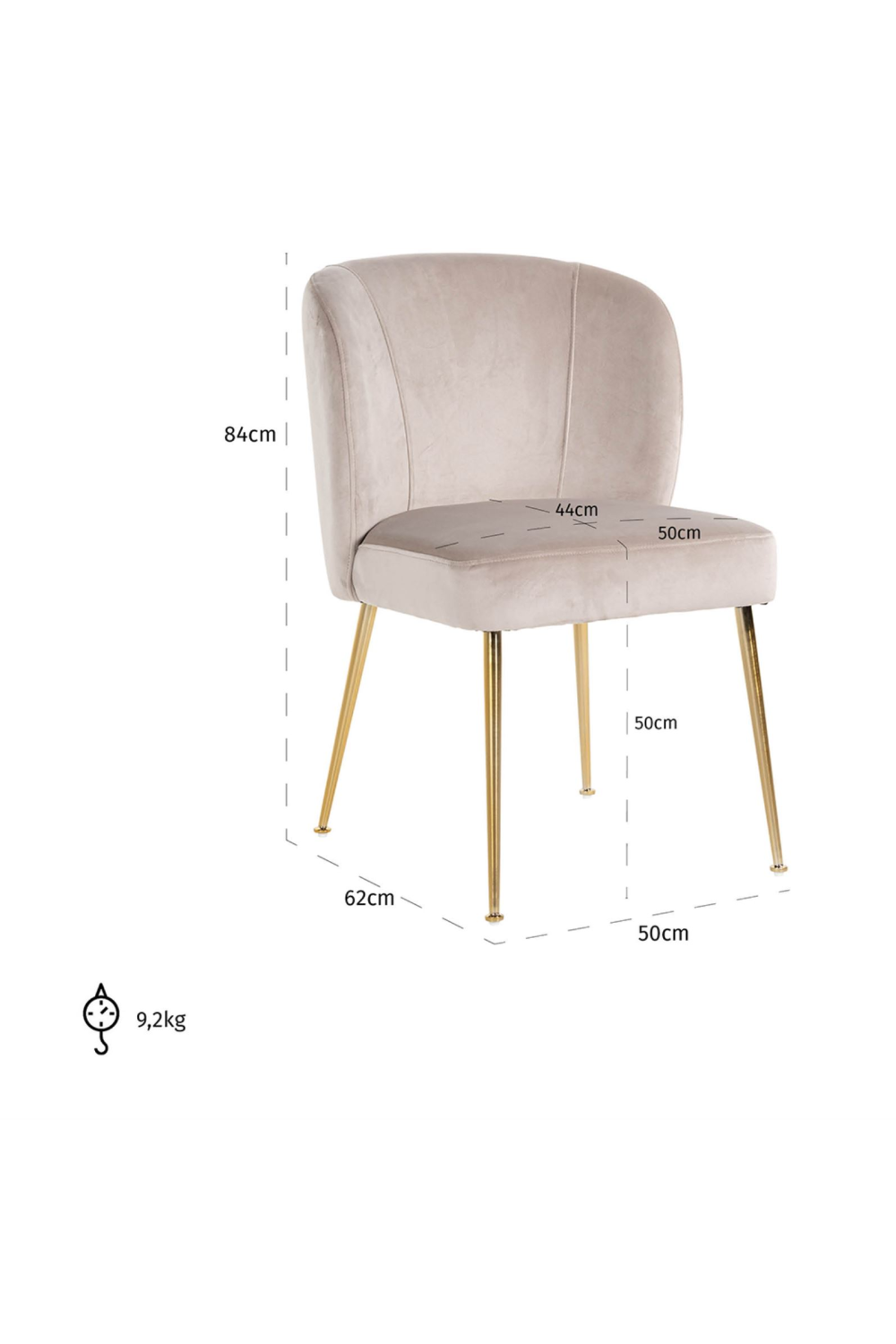 Curved Back Modern Dining Chair | Oroa.com