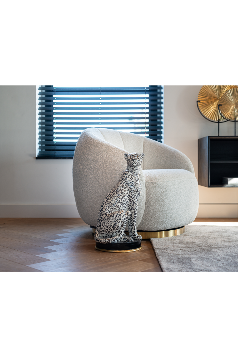 Round Swivel Easy Chair | Richmond Interiors Jago | Oroa.com